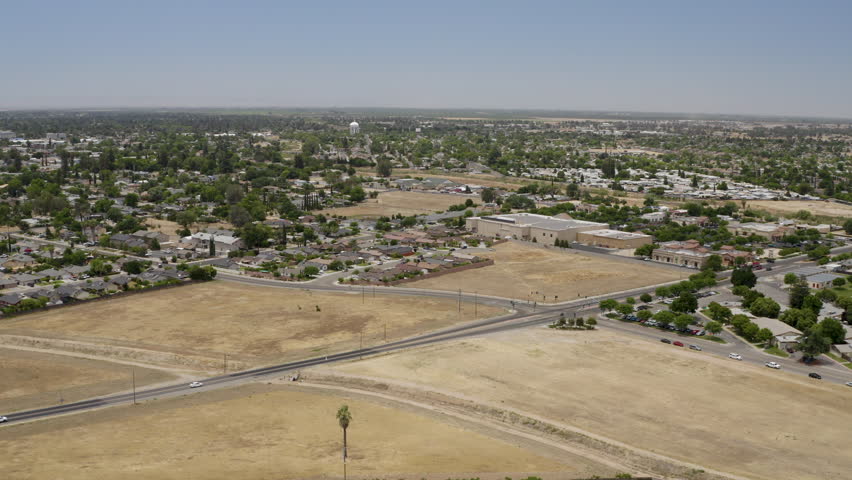 Steppe Climate Central Valley California Aerial View City of Madera
