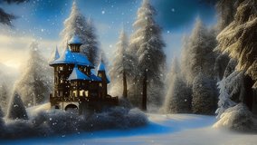 House snow landscape building video - Powered by Shutterstock - Get 15% off with code: PIKWIZARD15