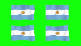 Argentina Waving Flag 2D Animation on Green Screen Background. Looping seamless animation. Motion Graphic - Powered by Shutterstock - Get 15% off with code: PIKWIZARD15
