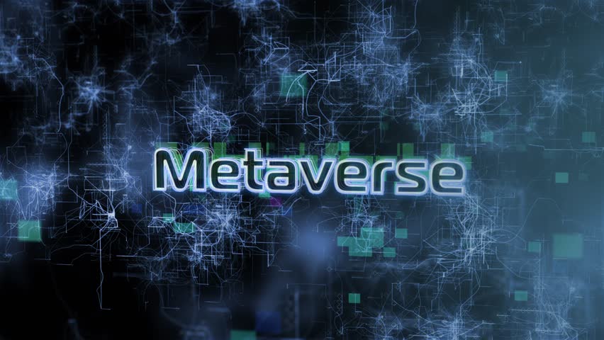 Metaverse Concept Text Reveal Animation with Digital Abstract Background 3D Rendering for Blockchain, , Web 3, Cryptocurrency Royalty-Free Stock Footage #1098161725
