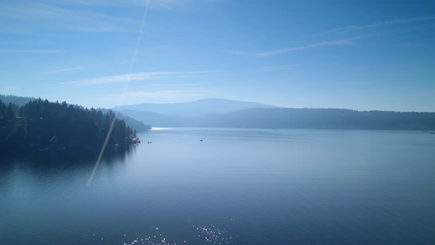 Aerial view of lake Coeur d