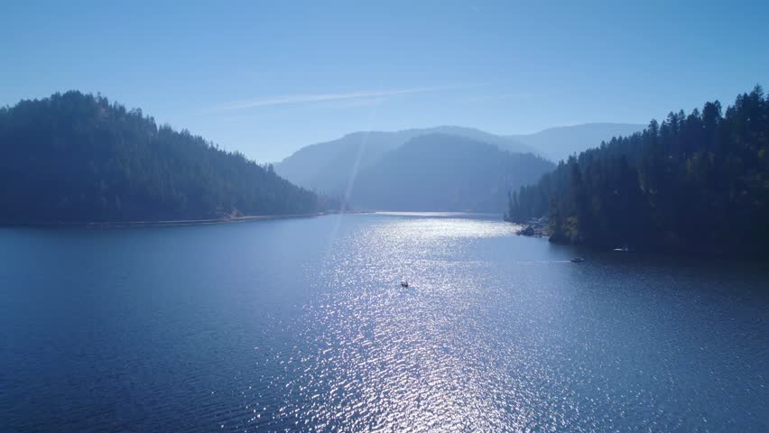 Aerial view of lake Coeur d