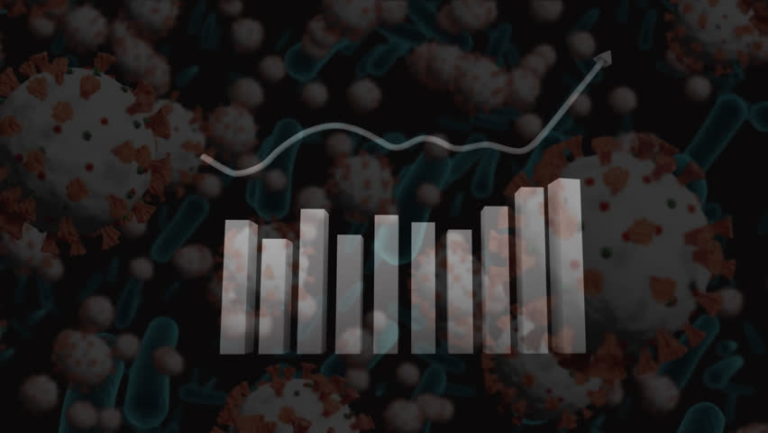 Animation of financial data processing over virus cells. Global pandemic, finances and digital interface concept digitally generated video. - Powered by Shutterstock - Get 15% off with code: PIKWIZARD15