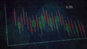 Animation of financial data processing over virus cells. Global pandemic, finances and digital interface concept digitally generated video. - Powered by Shutterstock - Get 15% off with code: PIKWIZARD15