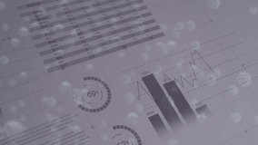 Animation of financial data processing over virus cells. Global pandemic, finances and digital interface concept digitally generated video. - Powered by Shutterstock - Get 15% off with code: PIKWIZARD15