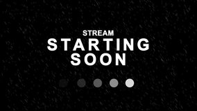 Live streaming starting soon animation in galaxy backdrop,
Animated starting screen for streams on video streaming services.