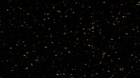 Gold Particles Moving Background. fast energy flying wave line with flash lights. Particle from below. Particle gold dust flickering on black background. Abstract Footage background for text. - Powered by Shutterstock - Get 15% off with code: PIKWIZARD15
