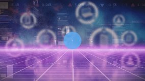 Animation of network of connections over data processing. Global business and digital interface concept digitally generated video. - Powered by Shutterstock - Get 15% off with code: PIKWIZARD15