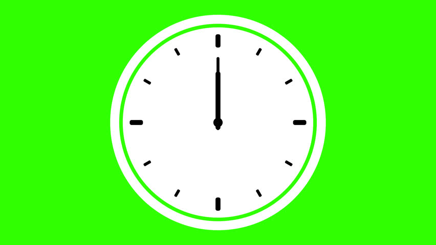 green screen animation digital clock and analog circle clock 01.00 Royalty-Free Stock Footage #1098208555