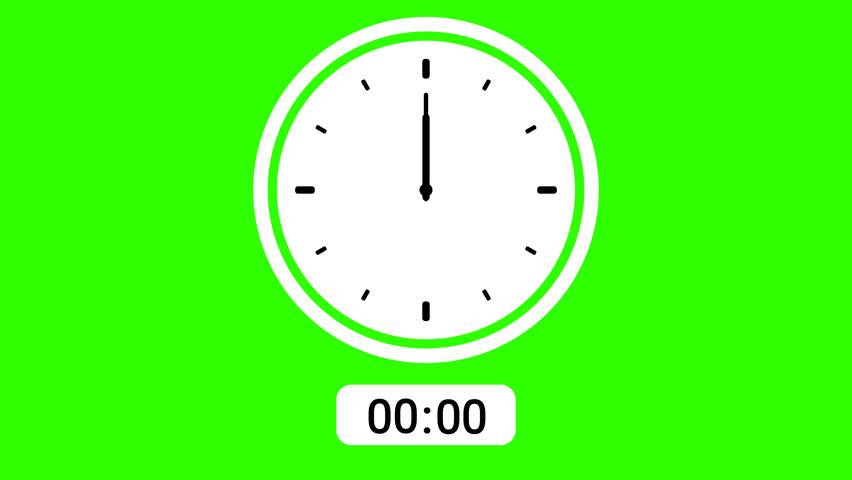 green screen animation digital clock and analog circle clock 5 Royalty-Free Stock Footage #1098208595