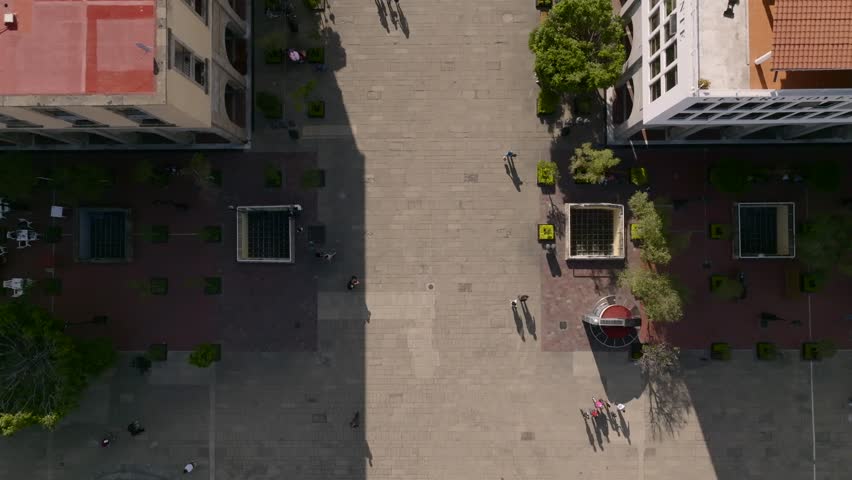 Overhead View Of Fuentes Danzantes (Dancing Fountains) In Guadalajara, Jalisco, Mexico. - aerial