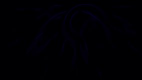 Blue rays of light on a dark background change, forming circles of different diameters. Animated background and club video. Endless cycle. The loop - Powered by Shutterstock - Get 15% off with code: PIKWIZARD15