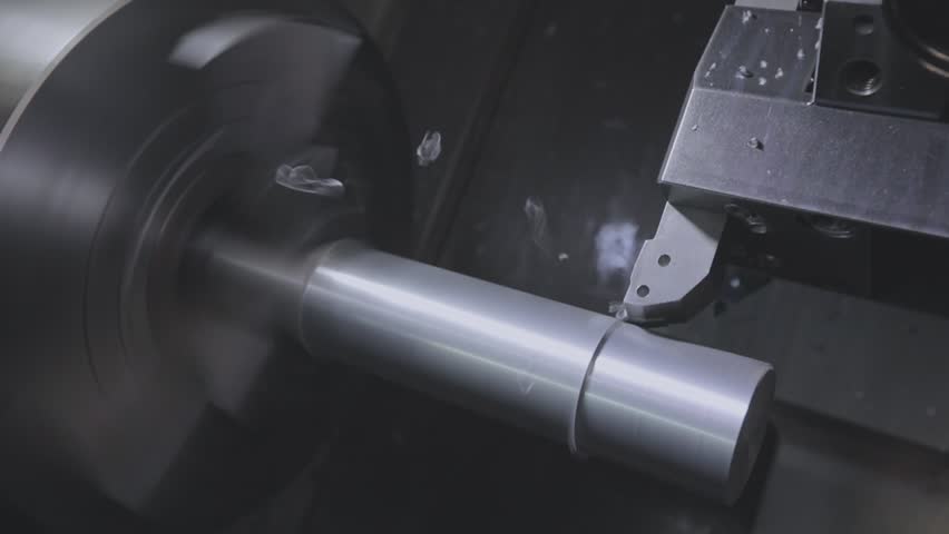 CNC lathe machine. Processing a metal part in a CNC machine. Lathe, cnc machine | Shutterstock HD Video #1098232545