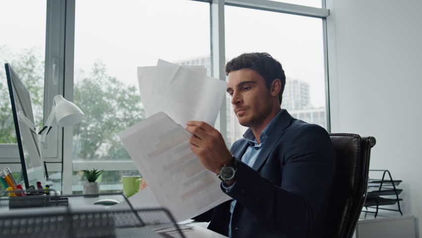 Mad businessman talking phone throwing documents. Upset manager arguing on call complaining bank bad service. Annoyed office employee shouting finishing conversation. Stressful work financial problems | Shutterstock HD Video #1098233249