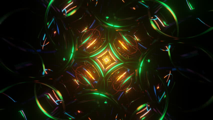Vibrating neon disco sphere visualization Royalty-Free Stock Footage #1098237825