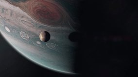 Jupiter's Moon Callisto Orbiting the Gas Giant Planet - Powered by Shutterstock - Get 15% off with code: PIKWIZARD15