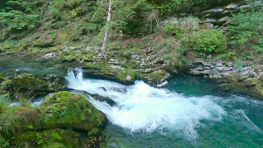Radovna River in Vintgar gorge. Bled, Slovenia Royalty-Free Stock Footage #1098241581