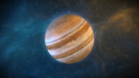 Planet Jupiter. Elements of this video furnished by NASA.