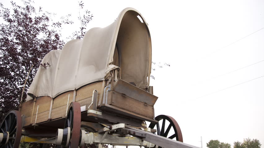 Covered wagon for travelling across the americas westward expansion