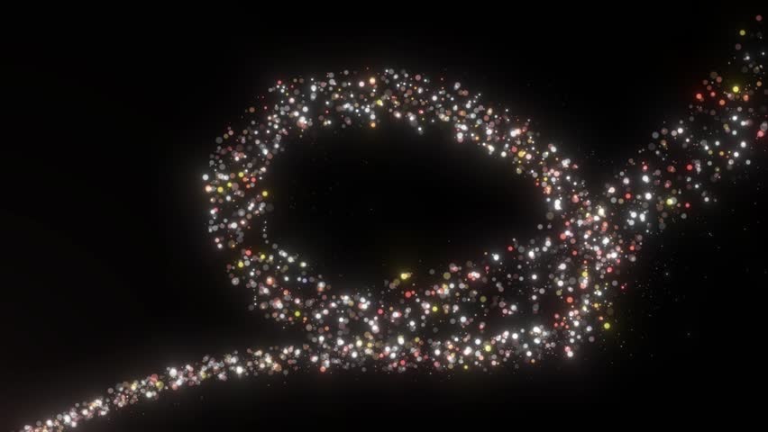 Glowing Particle Trail Moving On Black Background. Glitter Particle Moving On Black Background, Gold Glitter Trail Particle Moving Awards Background. Shining Glitter Flicking Trail Over Black Bg  - Powered by Shutterstock - Get 15% off with code: PIKWIZARD15