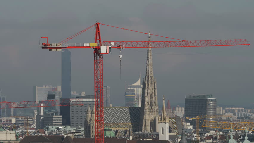 Vienna, Austria - October 25 2022: Panorama of Vienna with St. Stephen