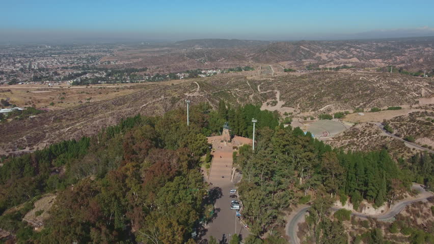Monument to the Army of the Andes in the Cerro de La Gloria in Mendoza. Argentina.
