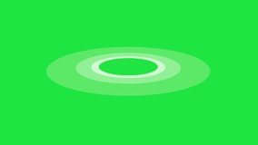 Radial waves  on green background. 4K Video motion graphic animation (Chroma key).