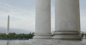The Washington Monument and Pillars of the Jefferson Memorial Static