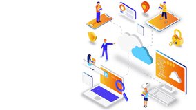 animated cartoon 2d web, software development concept icon of nice animated icons for your videos, explainer video or Technology videos easy to use with alpha channel just change the background Free  - Powered by Shutterstock - Get 15% off with code: PIKWIZARD15