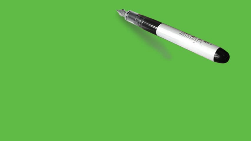 Draw young girl in smiling face standing straight assemble her both arms together from elbow wear white shirt, brown suit, red hair and black footwear with black outline on abstract green background