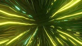 Green And Yellow Tentacles Abstract Background Loop