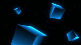 neon baby blue cubes rotated light subtract animation wallpaper futuristic animated glowing shapes backdrop hi tech style for titles and logos video background  - Powered by Shutterstock - Get 15% off with code: PIKWIZARD15