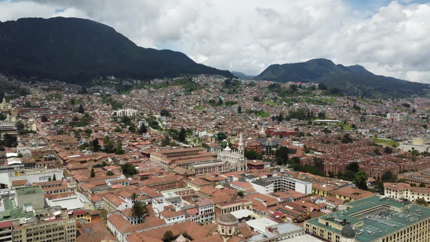 The central part of the city of Bogota. Colombia