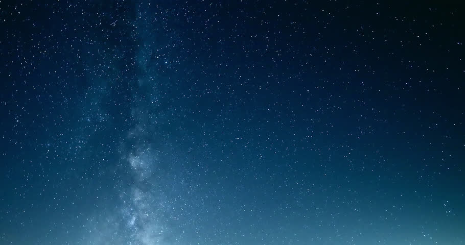 Milky way in night horizon, night starry blue stars trail, beautiful dark day time, stars shining, white. Star trails rolling. Nice clear weather. | Shutterstock HD Video #1098303493