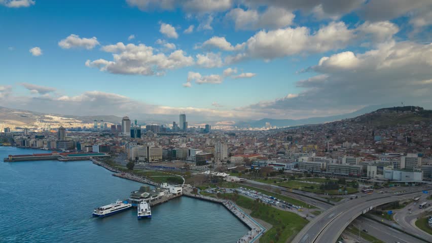  Beautiful city Izmir, Turkey. 4k Timelapse 