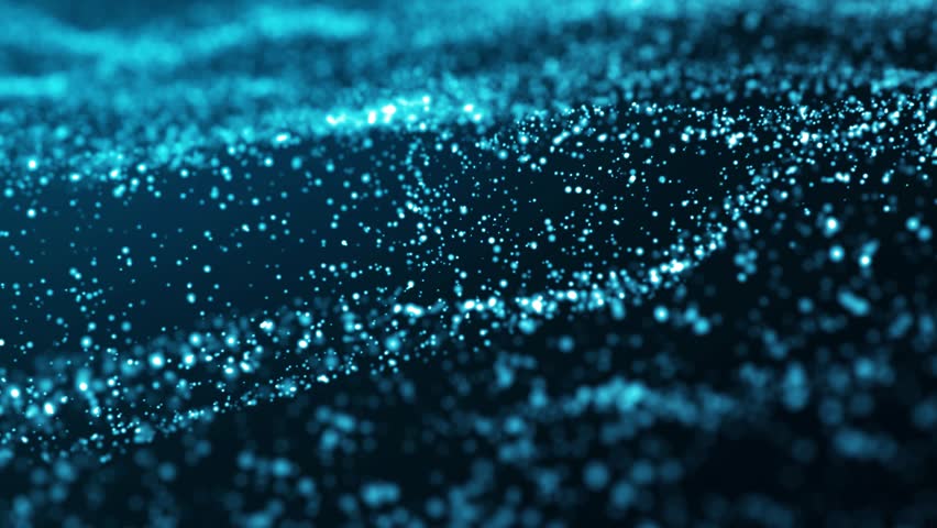 Abstract digital blue particle wave and light abstract background ,animation cyber or technology bokeh background. | Shutterstock HD Video #1098311173