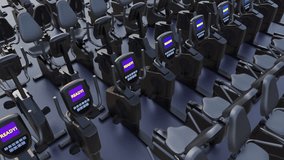 Recumbent Bikes Loop Background, Animation.Full HD 1920×1080. 08 Second Long. - Powered by Shutterstock - Get 15% off with code: PIKWIZARD15