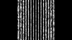 Abstract vertical fluxes of luminous particles monochrome on black background with Alpha channel. Background for advertising, educational video of particle movement, cosmic phenomenon. 3D animation