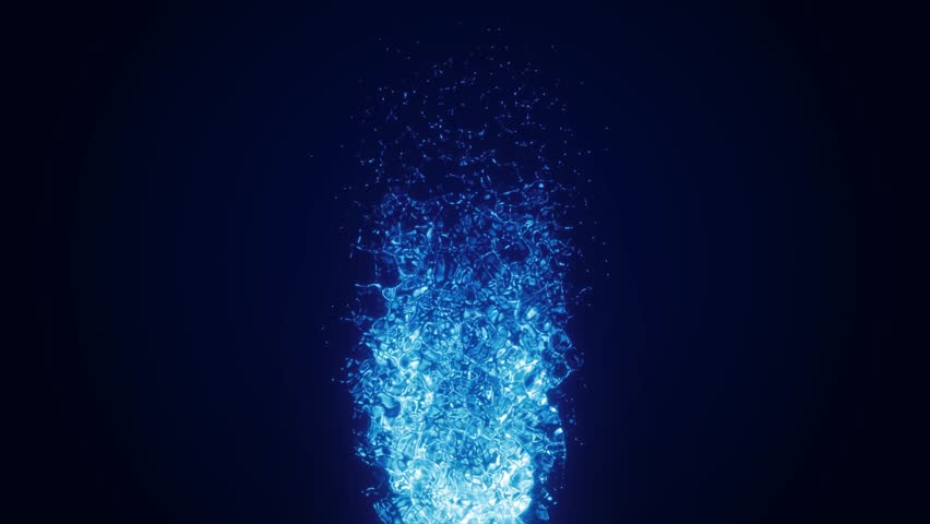 Abstract blue liquid water glowing with magical energy on a dark background. Abstract background. Video in high quality 4k, motion design | Shutterstock HD Video #1098326277