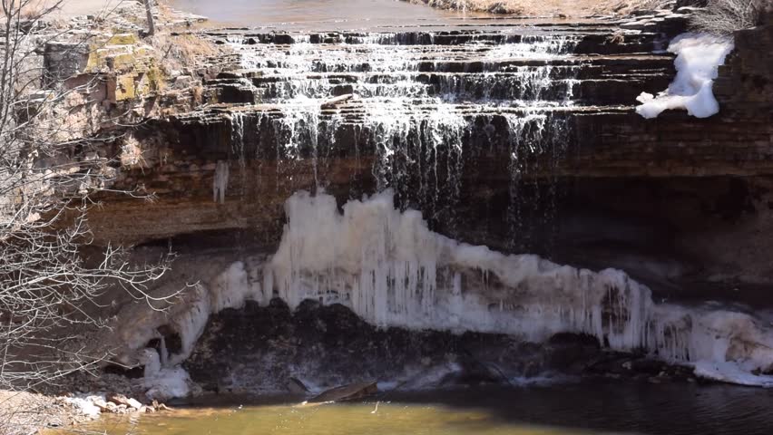 Waterfall on the Niagara Escarpment at Fonferek Glen County Park, Brown County, Wisconsin