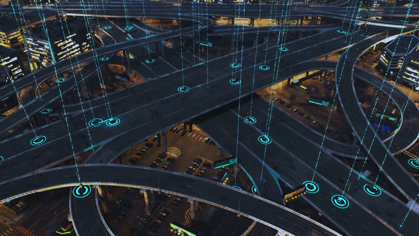 Autonomous Cars Autonomously Driving Through A City Using Sensors To Navigate Through The Town Futuristic Electric Cars Ai Cgi | Shutterstock HD Video #1098340783