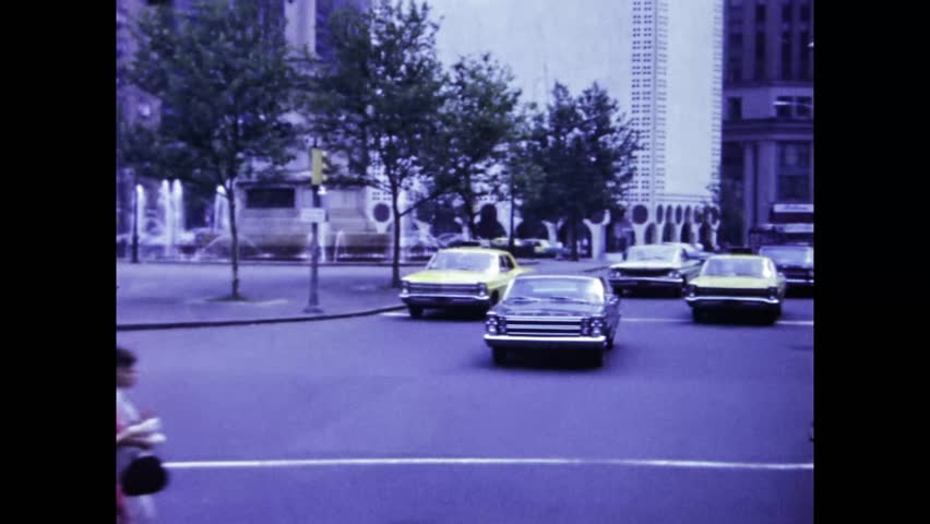 New York, United States may 1979: New york car traffic scene scene in 70s
