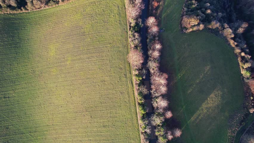 Gorgeous Aerial view of British Landscape and Countryside of England