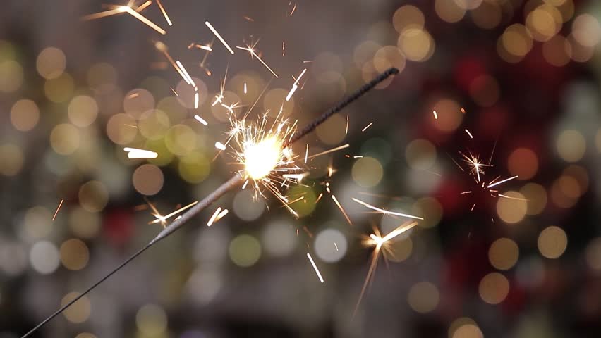Burning christmas sparkler.For all festival such as Happy birthday, New year, Happy Valentine’s day, Happy new year eves, Happy Christmas day. | Shutterstock HD Video #1098373625