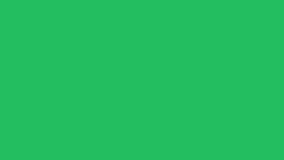 Looping video screensaver volumetric square figures in motion digital render in green tones