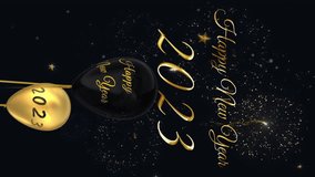 Happy New Year 2023 Vertical Background with Stars,  Fireworks, Snow, and Balloons - Powered by Shutterstock - Get 15% off with code: PIKWIZARD15