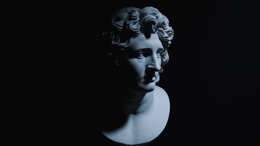Alexander The Great Bust Statue Motion Graphics, 3D Animation.