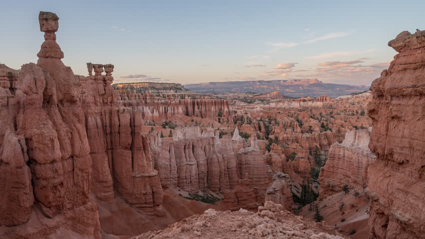 Thors Hammer Under Subtle Clouds Time Lapse in Bryce Canyon National Park