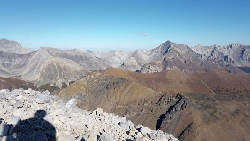 Rocky Mountain range forests and lakes pan Kananaskis Alberta Canada