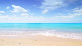 Natural view of peaceful beach and sea on sunny day at the beach.